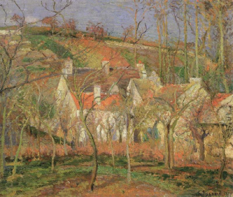 Camille Pissarro the red roofs china oil painting image